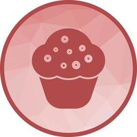 Cupcake Low-Poly-Hintergrund-Symbol vektor