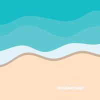 Strandhintergrund, Strandszenendesign mit Sand- und Ozeanwellen, Schablonenikonen-Vektorillustration vektor