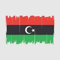 Libyen-Flaggenpinsel-Vektorillustration vektor