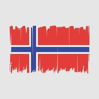 Norwegen-Flagge-Pinsel-Vektor-Illustration vektor