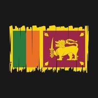 sri lanka flag pinsel vektor illustration