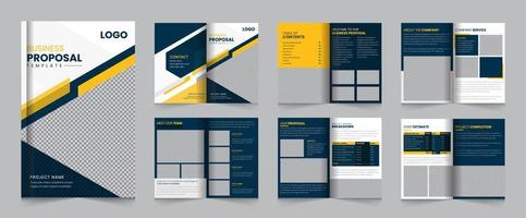 företag förslag layout broschyr mall eller företag förslag design vektor
