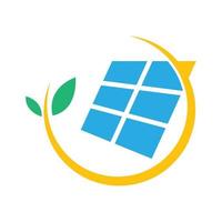Logo-Icon-Design für Solarenergie vektor
