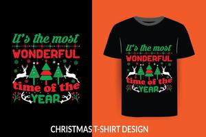 Weihnachtsdruck fertiges T-Shirt-Design vektor