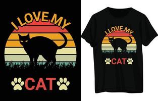 Katzen-T-Shirt-Design. vektor