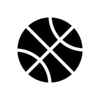 basketboll boll ikon isolerat på vit bakgrund vektor