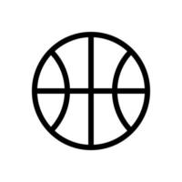 basketboll boll ikon isolerat på vit bakgrund vektor