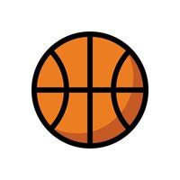Basketball-Ball-Symbol isoliert auf weißem Hintergrund vektor
