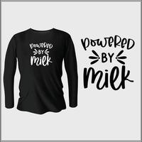 driven förbi mjölk t-shirt design med vektor