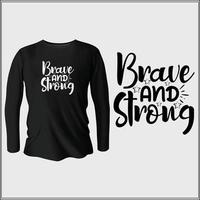modig och stark t-shirt design med vektor