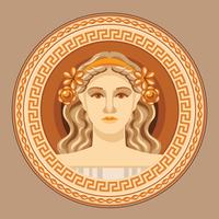 Aphrodite antiken griechischen Logo Vector