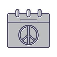 Friedenskalender-Vektorsymbol vektor