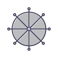 Schiffsruder-Vektorsymbol vektor