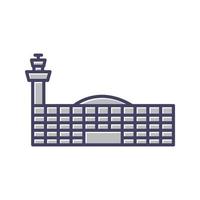 flygplats byggnad vektor ikon