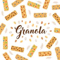 Granola Backgroud Abbildung vektor