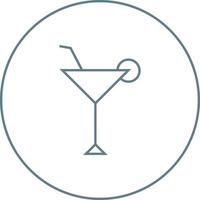 einzigartiges Symbol für die Vektorlinie des Cocktailglases vektor