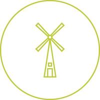 einzigartiges Symbol für Windmühlenvektorlinie vektor