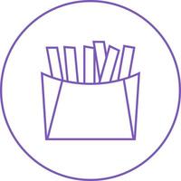 Einzigartiges Symbol für die Vektorlinie Pommes Frites vektor