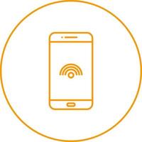 Einzigartiges Symbol für die Vektorlinie der WLAN-Verbindung vektor