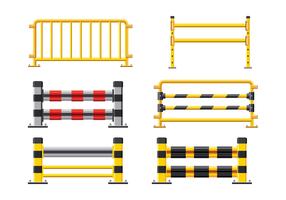 Stahl-Straßen-Zaun. Designelemente der Leitplanken vektor