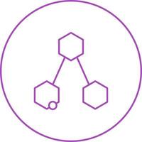 Einzigartige chemische Struktur ii Vektorliniensymbol vektor
