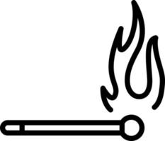 Liniensymbol für Feuer vektor