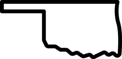 linje ikon för Oklahoma vektor