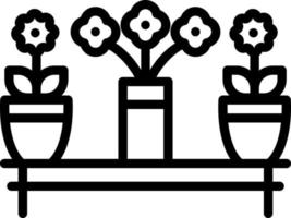 linje ikon för blomsterhandlare vektor