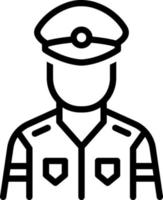 Liniensymbol für Offiziere vektor