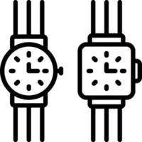 Liniensymbol für Uhren vektor