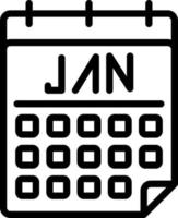 Liniensymbol für Jan vektor