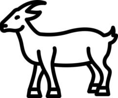 Liniensymbol für Ziege vektor