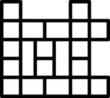 Zeilensymbol für Kreuzworträtsel vektor