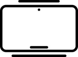 Liniensymbol für Tablet vektor