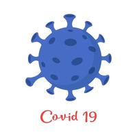 coronavirus-zellen oder bakterienmolekül. virus covid-19 zelle. flache vektorillustration vektor