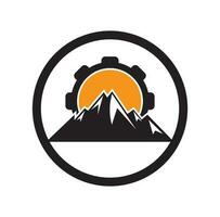 Logo-Icon-Design für Bergausrüstung. vektor