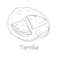 Haufen Mais mexikanische Tortilla mit Schriftzug. traditionelle lateinamerikanische küche. mexikanische Nahrung vektor