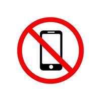 smartphone använda sig av förbud ikon vektor design
