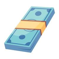Überprüfen Sie dieses 2D-Symbol von Banknote und Stapel vektor