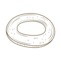 Donut-Bäckerei-Symbol vektor