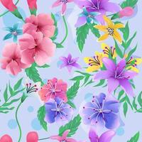 floral Aquarell Musterdesign Hintergrund vektor