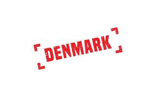 Danmark stämpel sudd med grunge stil på vit bakgrund vektor