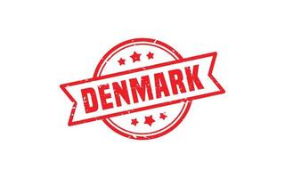 Danmark stämpel sudd med grunge stil på vit bakgrund vektor