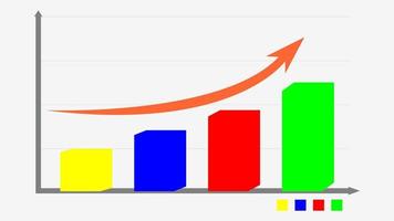 Business-Infografik-Balkendiagramm-Vektorillustration vektor