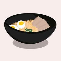 japansk nationell kök, Ramen soppa. vektor illustration.