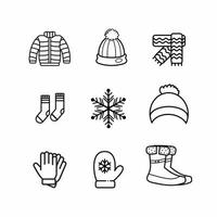 vinter- Kläder ikon mall. stock vektor illustration.