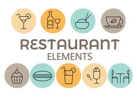 Gratis restaurangelement Vector