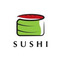 sushi logotyp vektor med slogan mall