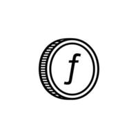 aruba valuta symbol, aruban florin ikon, awg tecken. vektor illustration