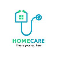 Logo-Vorlage für die häusliche Pflege. geeignet für Klinik, Medizin, Krankenhaus, App, Handy, Icon, Apotheke etc vektor